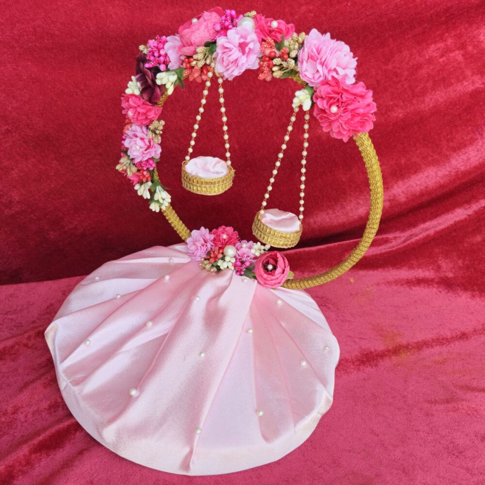 Handcrafted Pink Flower Ring Plate 4 Handcrafted Pink Flower Ring Plate - Image 4