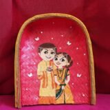 Decorative Soop with Maharashtrian Bride & Groom Painting for Your Rukhwat