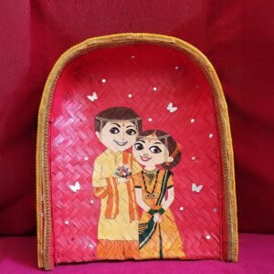 Decorative Soop with Maharashtrian Bride & Groom Painting for Your Rukhwat