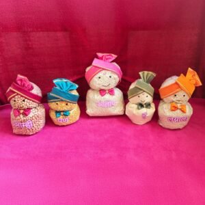 Handcrafted Rukhwat Food Grain Teddy Bear Quintet